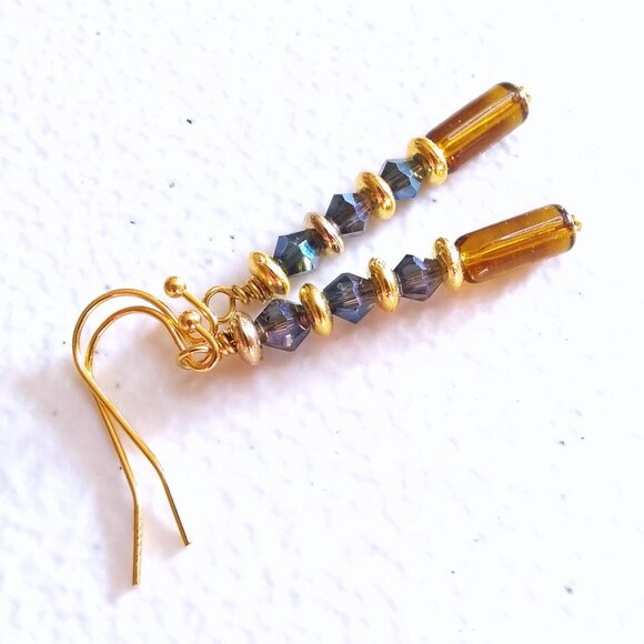 Handmade: Stick Earrings! Slim Beaded & Lightweight ~ Each Pair is different! - Picture 2 of 6